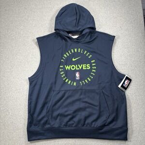 Minnesota Timberwolves Nike NBA Authentic Team Issued Sleeveless Hoodie Men's XL